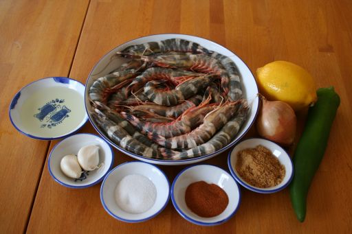 Broiled prawns ingredients