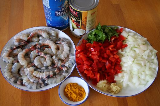 Prawn in coconut gravy ingredients