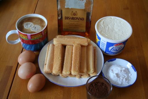 Tiramisu ingredients