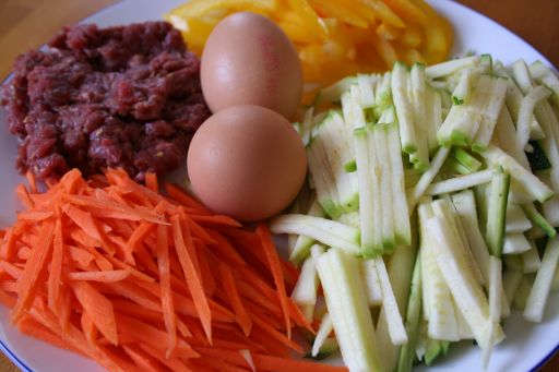 Bibimbap ingredients