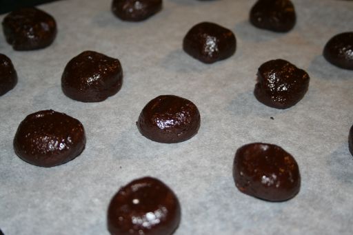 Triple Chocolates Sandwich Cookies with Peanut Butter Filling