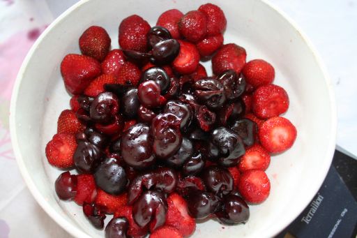 Strawberry-Black Cherry Sorbet