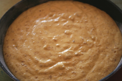 Walnut cake with chocolate icing