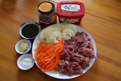 Gochujang Bulgoki ingredients