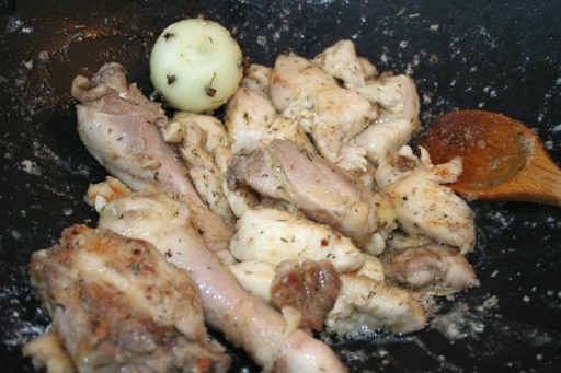 Poulet a la creme comme Bresse