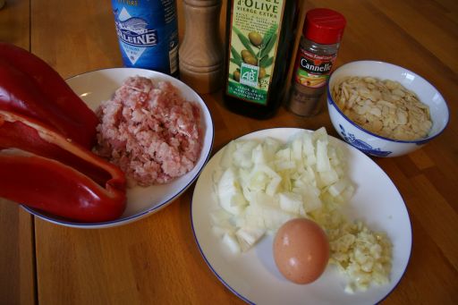 Red pepper farcis ingredients