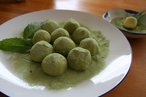 Green tea truffles truffes au thé vert